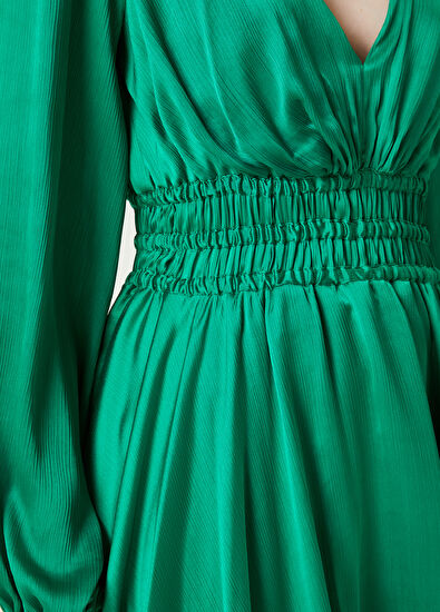 Beymen Club Yeşil Maksi Abiye Elbise - 5