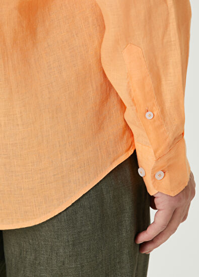 Beymen Club Comfort Fit Somon Keten Gömlek - 7