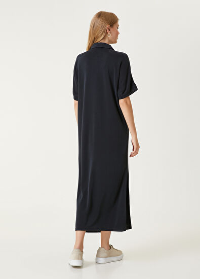 Beymen Club Black Midi Polo Dress - 6