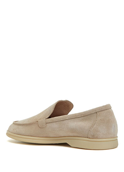 Açık Bej Erkek Nubuk Loafer - Görsel 4