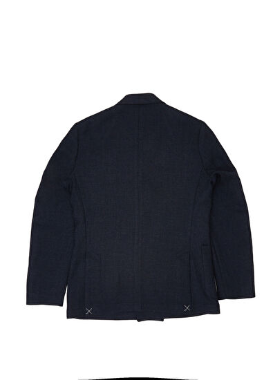Beymen Club Navy Blue Dobby Double-Breasted Blazer - 6