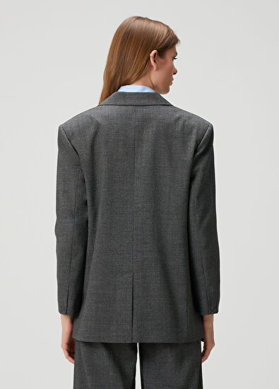 Sandro Ismeria Koyu Gri Ceket - 4