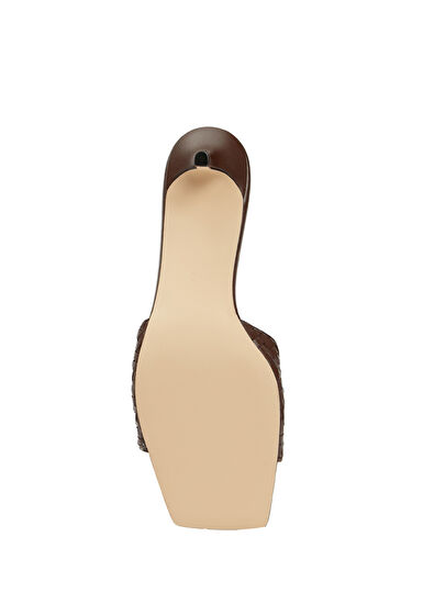 Beymen Club Kahverengi Kadın Deri Terlik - 5