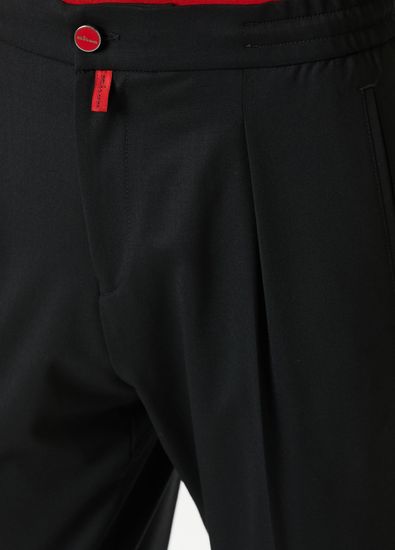 Kiton Black Wool Pants - 4