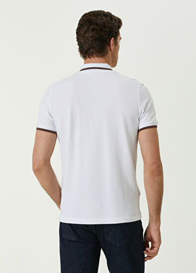 Beymen Club Comfort Fit Kahverengi Beyaz T-shirt - 4