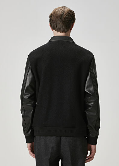 Beymen Club Siyah Garni Detaylı Deri Mont - 5