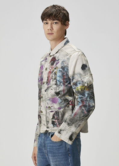 Acne Studios Regular Fit Printed Canvas Jacket - 3