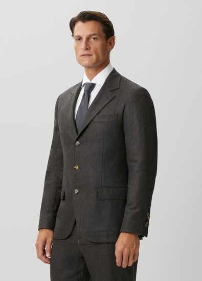 Brunello Cucinelli Brown Wool Coat - 3