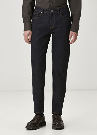 Beymen Club Tobacco Stitching Raw Slim Fit Jean Pants with - 3