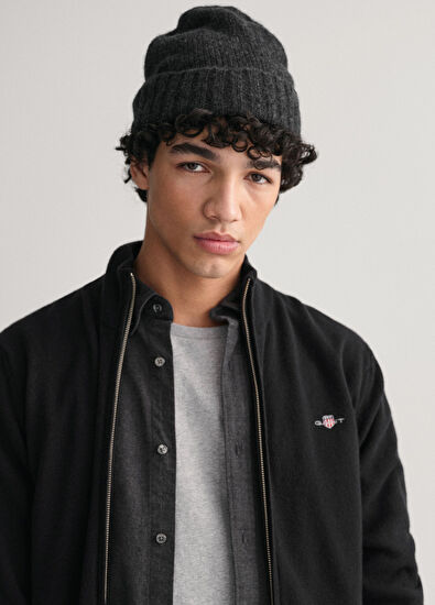 Gant Siyah Fermuarlı Regular Fit Erkek Hırka - 4