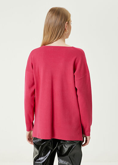 Beymen Club Pembe V Yaka Basic Kazak - 6