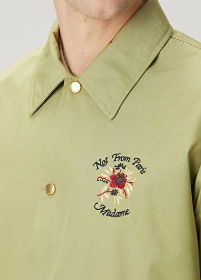 Drôle De Monsieur Açık Haki Slogan Detaylı Mont - 5