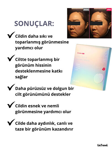 Apothe Red Capsule Pro-Collagen Lifting Mask Kırmızı Kapsüllü ve Pro-Kolajen İçeren Lifting Kağıt Yüz Maskesi 34 gr  - 4