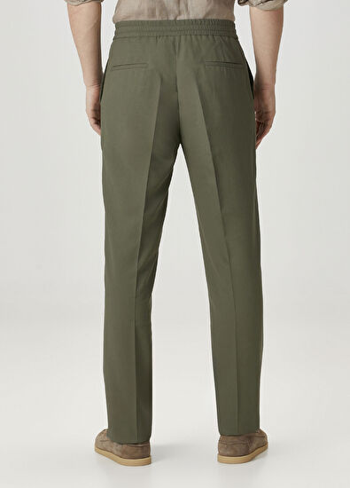 Maurizio Baldassari Haki Beli Kordonlu Pantolon - 3