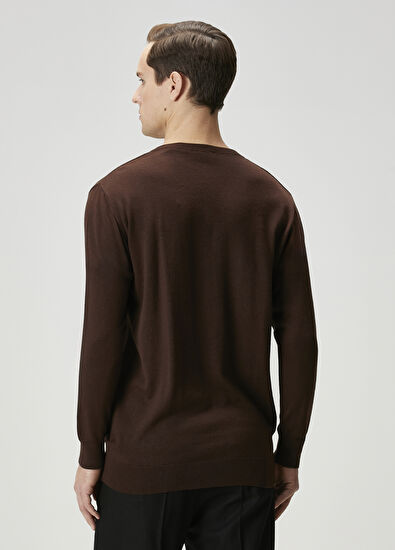 Beymen Club Brown V-Neck Sweater - 4
