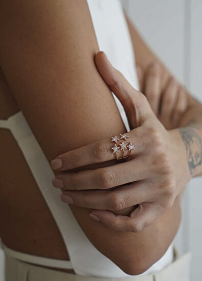 Felix Star 14 Ayar Sarı Altın Kadın Yüzük - Görsel 8