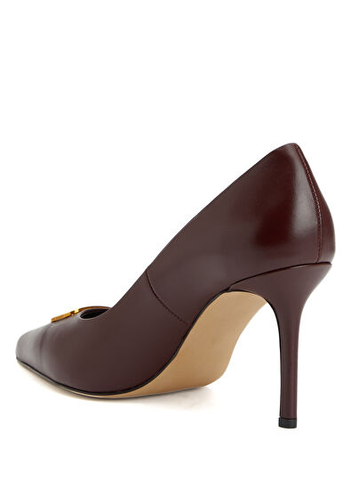 Beymen Club Burgundy Leather Stilettos - 3