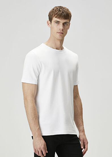 Regular Fit Beyaz T-shirt - Görsel 4