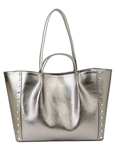 Beymen Club Antrasit Logo Detaylı Kadın Rugan Çanta - 4