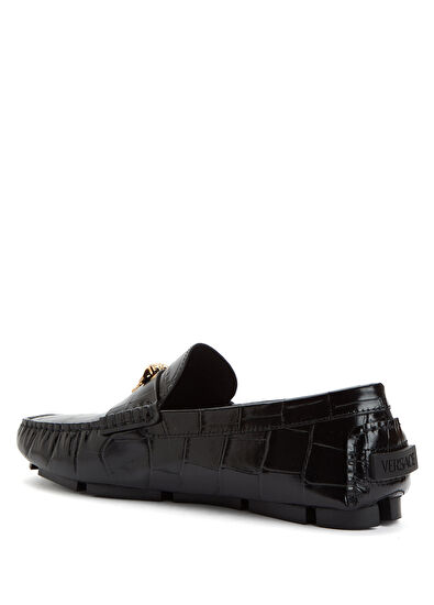 Versace Black Men's Leather Driver - 3