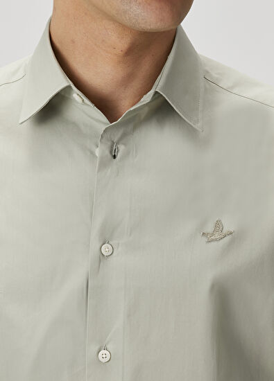 Beymen Club Yeşil Logo Nakışlı Gömlek - 6