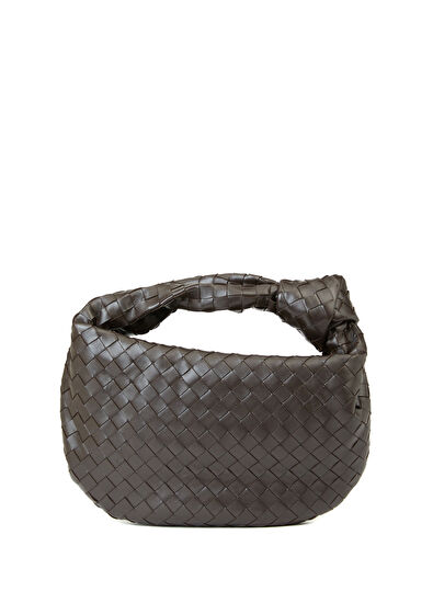 Small Jodie Koyu Kahverengi Kadın Deri Çanta - Görsel 5