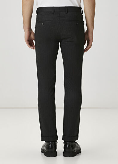 Beymen Club Antrasit Silik Çizgi Desenli Pantolon - 3