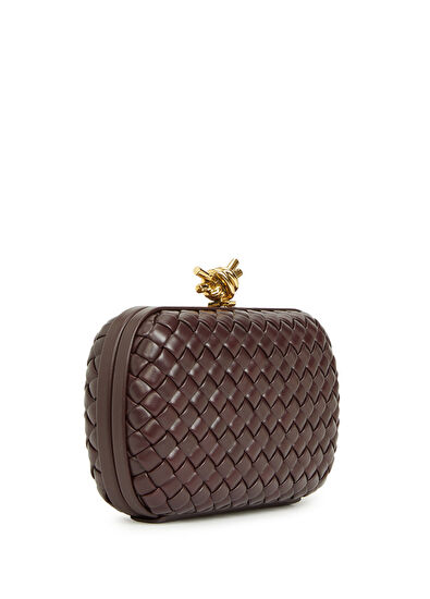 Knot Koyu Bordo Kadın Deri El Portföyü - Görsel 4