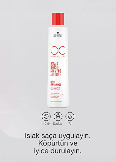 Bonacure Bc Clean Yıpranmış Saçlar İçin Parlaklık Veren Şampuan 250 ml - 5