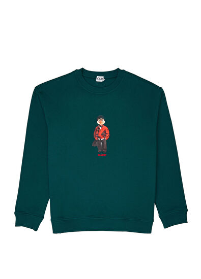 Beymen Club Clubby Koyu Yeşil Oversized Sweatshirt - 5