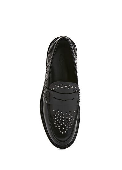 Beymen Club Black Women's Leather Loafer - 4