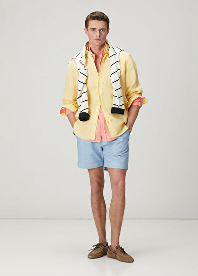 Beymen Club Comfort Fit Somon Keten Gömlek - 3