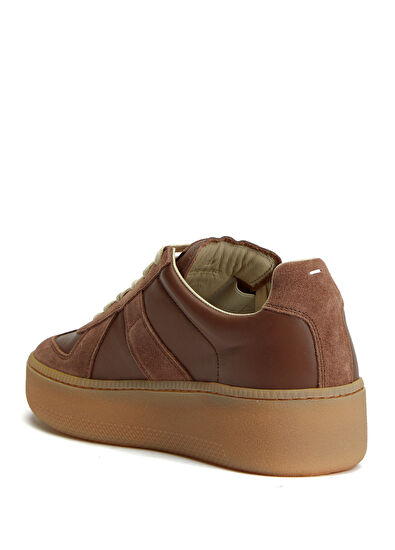 Maison Margiela Replica Tan Women's Leather Sneakers - 3