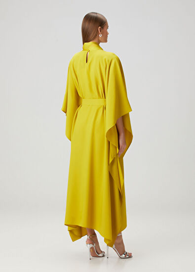 Taller Marmo La Luna Sarı Maksi Abiye Elbise - 4