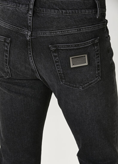 Koyu Gri Jean Pantolon - Görsel 7