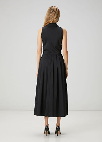 Beymen Club Black Midi Taffeta Shirt Dress - 5