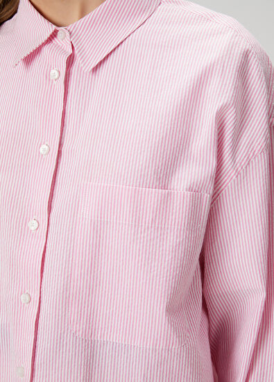 Beymen Club Pink Striped Shirt - 7