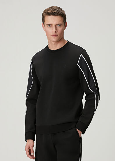 Beymen Club Black Contrast Piping Detailed Sweatshirt - 3
