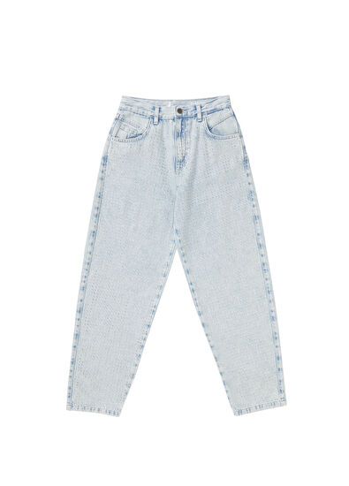 Beymen Club Slouchy Açık Mavi Taş Baskılı Jean Pantolon - 7
