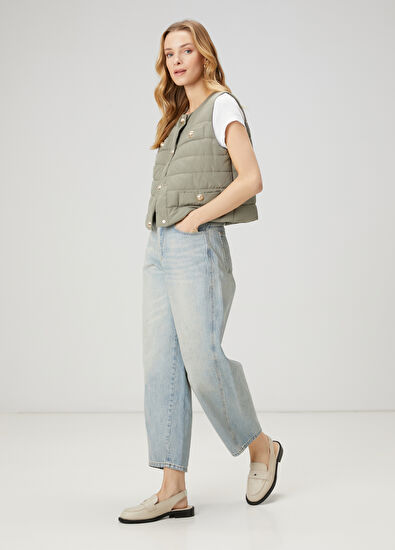 Beymen Club Light Khaki Quilted Vest - 6