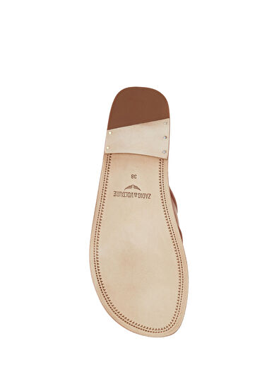 Zadig&Voltaire Tan Women's Leather Slippers - 5