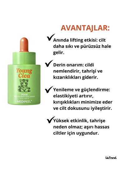 MEDIPEEL Young Cica PDRN Exo-Pin Bakuchiol Serum PDRN ve Bakuchiol İçeren Sıkılaştırıcı Cilt Serumu 50 ml  - 3