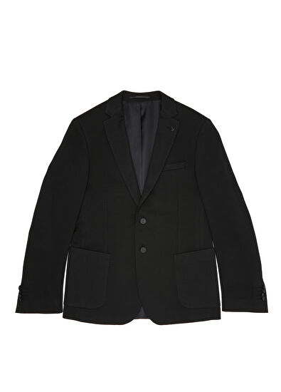 Beymen Club Black Honeycomb Textured Blazer - 11