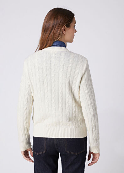 Beymen Club Ecru Hair Braid Sweater - 5