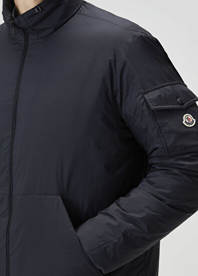 Lacivert Kapüşonlu Mont - Görsel 6