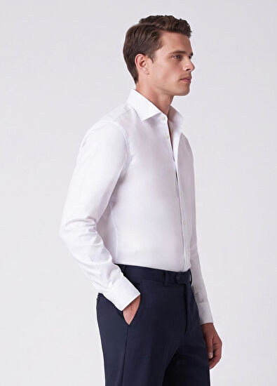 Beymen Club Comfort Fit Beyaz Non-Iron Gömlek - 4