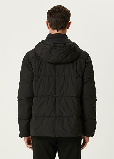 Beymen Club Siyah Kapüşonlu Kapitoneli Mont - 5