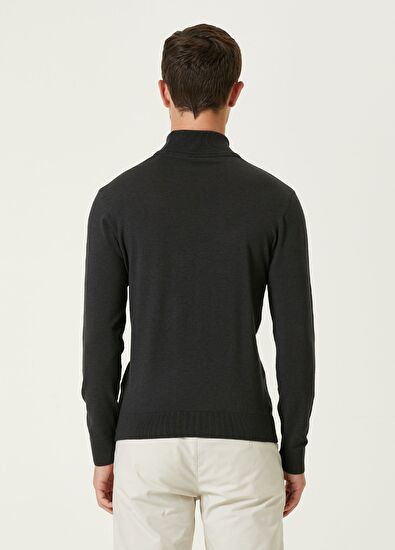 Beymen Club Antrasit Yarım Balıkçı Yaka Basic Kazak - 5