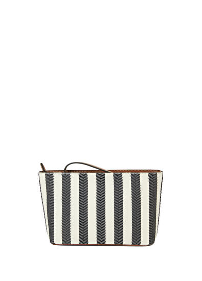 Beymen Club Navy Blue Striped Women's Canvas Hand Portfolio - 4