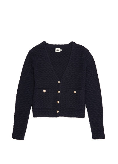 Lacivert Yün Triko Ceket Beymen Club Lacivert Yün Triko Ceket - 7